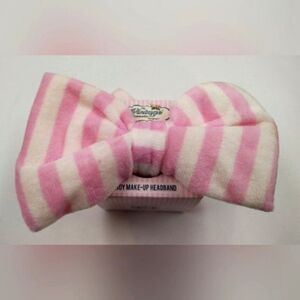 Free Spa Makeup Headband Pink White Stripe Holiday Ornament Beauty New!